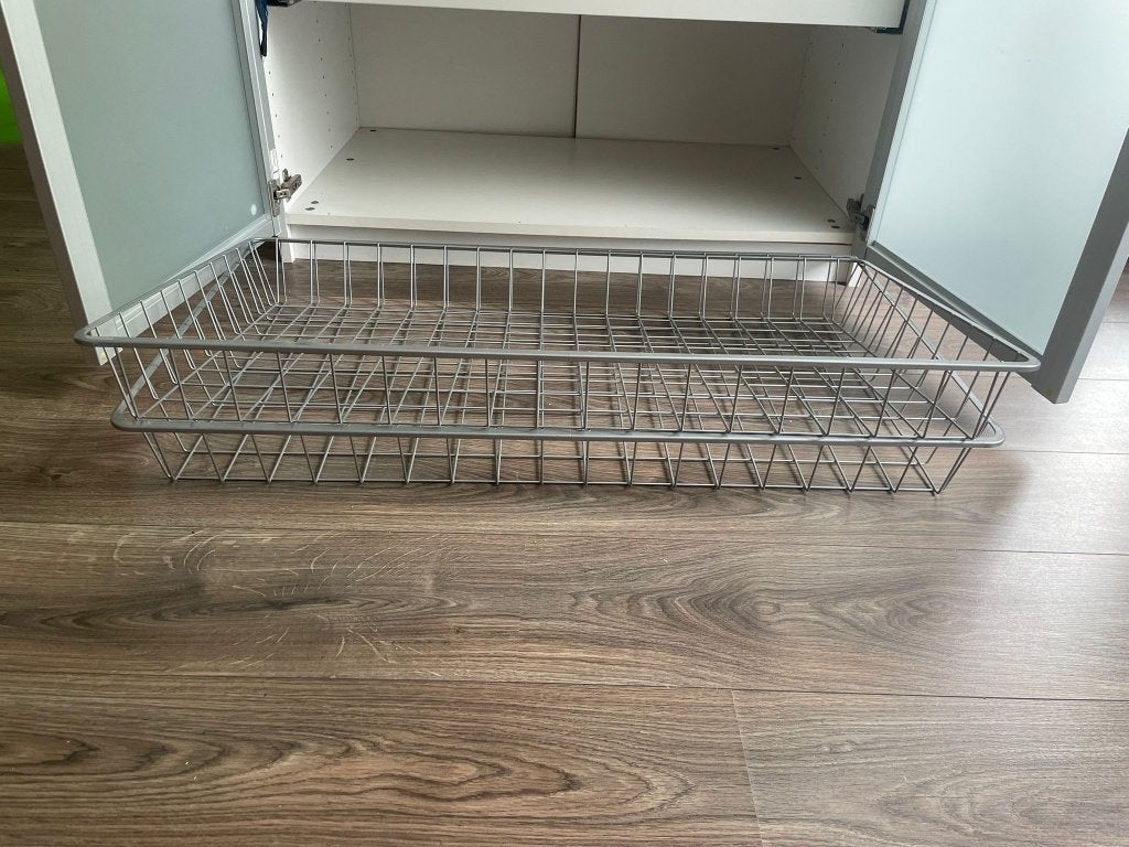 Twee stevige metalen manden (Ikea oud assortiment), Ophalen, Overige materialen, Gebruikt, Mand
