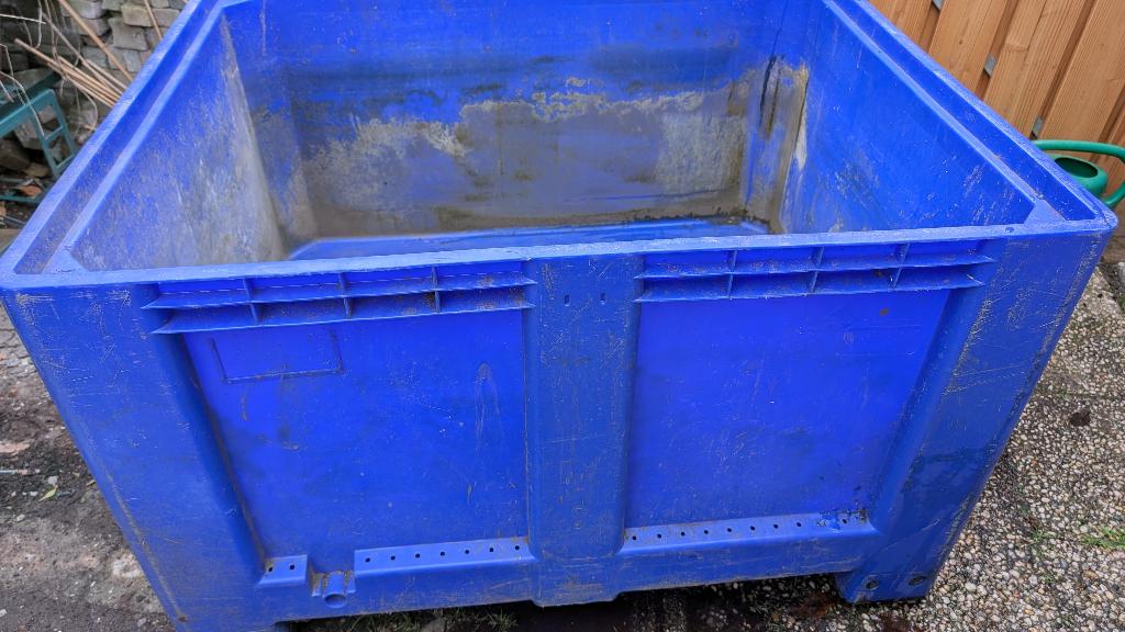 Blauwe bak waterdicht., Ophalen, Gebruikt