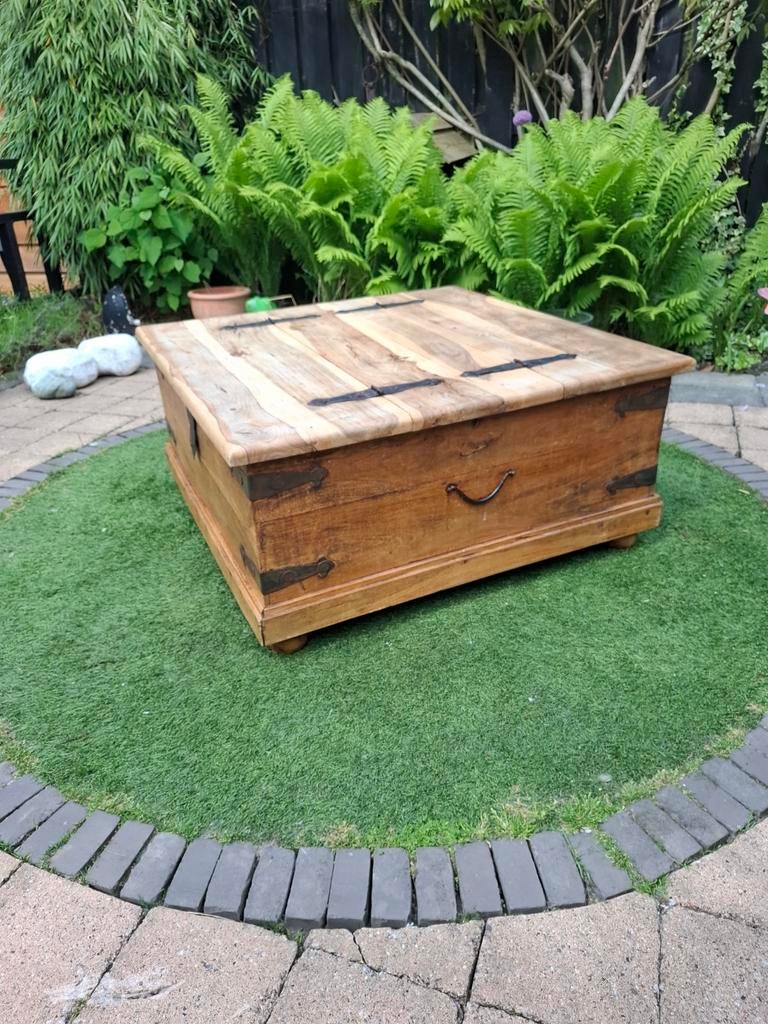 Salontafel opbergkist, Ophalen, Zo goed als nieuw, 100 tot 150 cm, Minder dan 50 cm