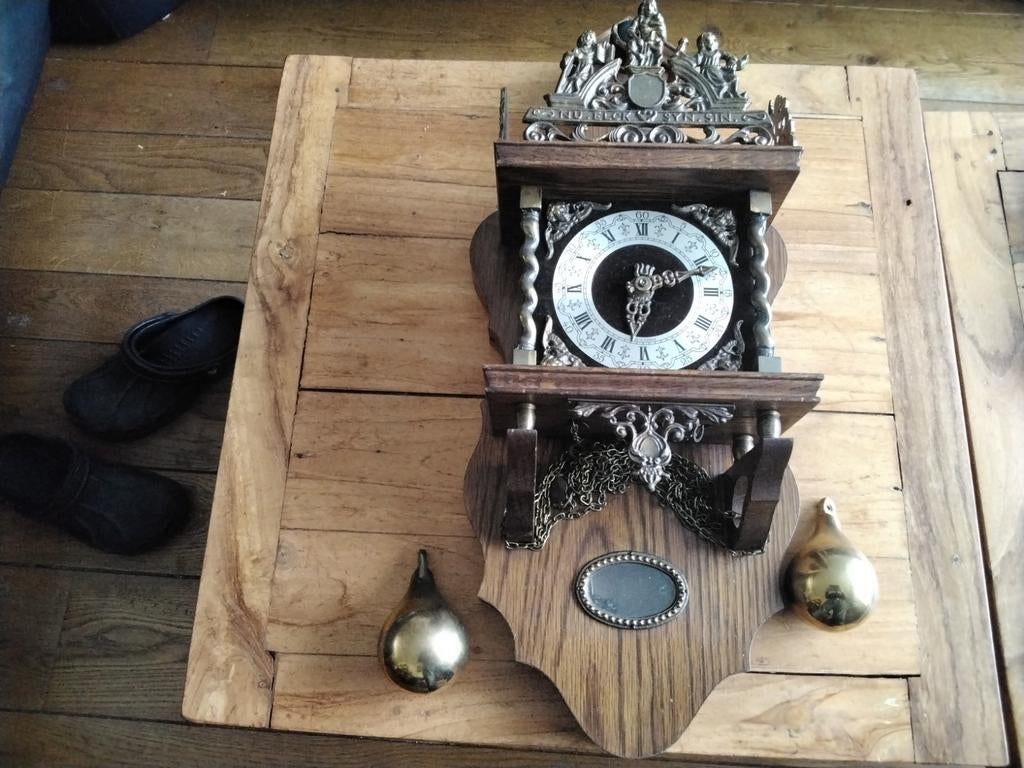 zaanse klok  grote met binnen slinger, Antiek en Kunst, Antiek | Klokken, Ophalen of Verzenden