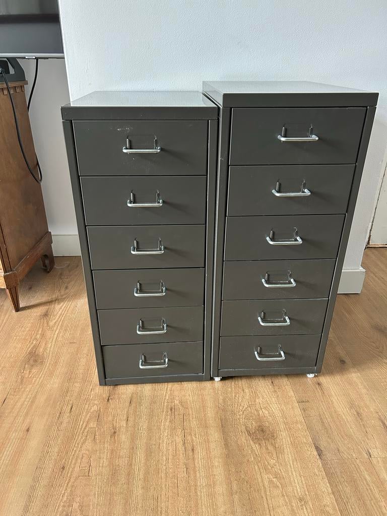 Twee IKEA Helmer ladeblokken, één met wielen, één zonder, Huis en Inrichting, Ophalen, Gebruikt