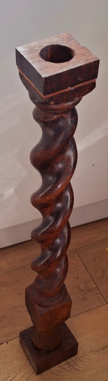 Antieke barley twist/ pied de stalle (plantenzuil), Ophalen of Verzenden, Zo goed als nieuw