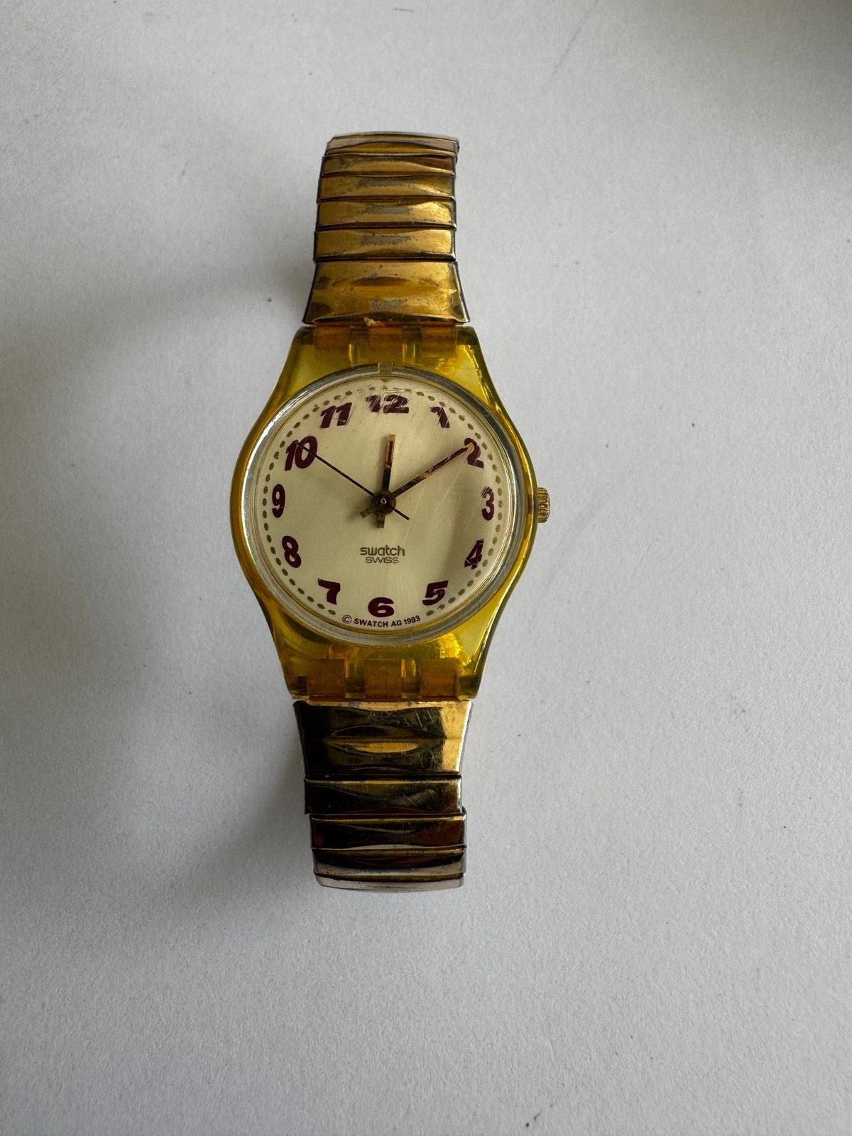 Swatch dames horloge, Sieraden, Tassen en Uiterlijk, Horloges | Dames, Staal, Kunststof, Gebruikt, Polshorloge