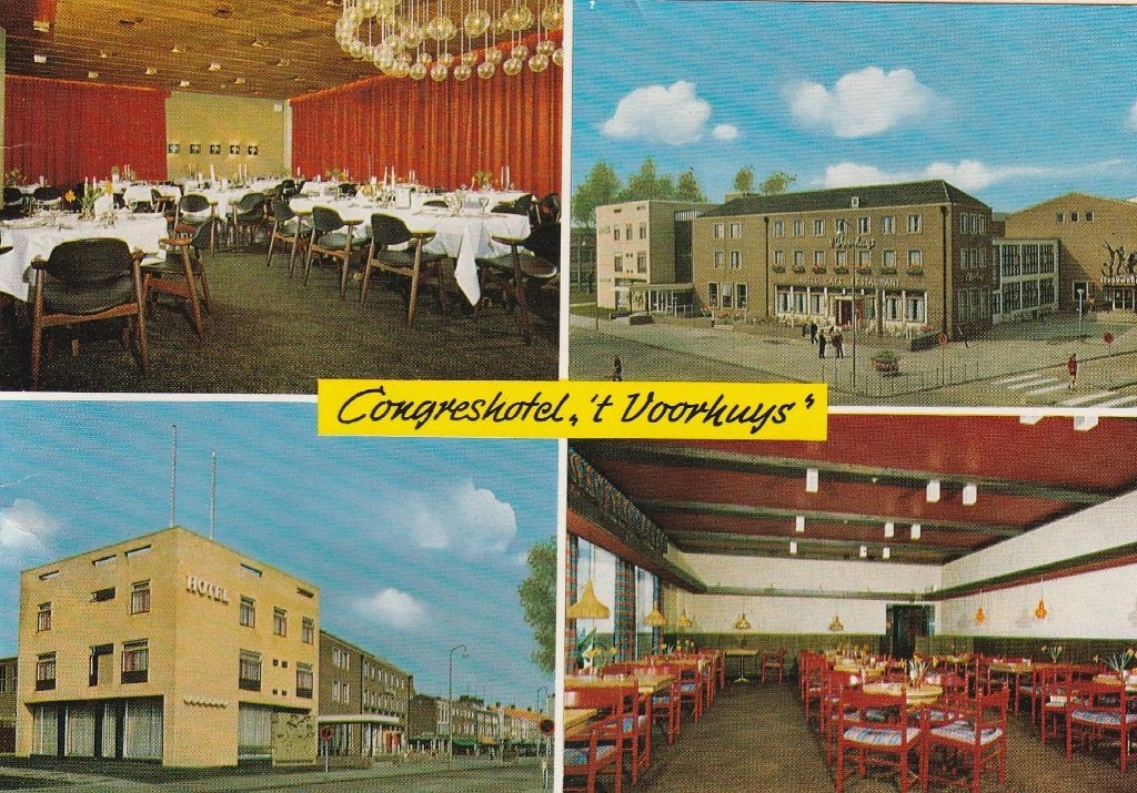 Ansichtkaart- Congreshotel, 't Voorhuys Emmeloord, Ophalen of Verzenden, Gelopen, Flevoland
