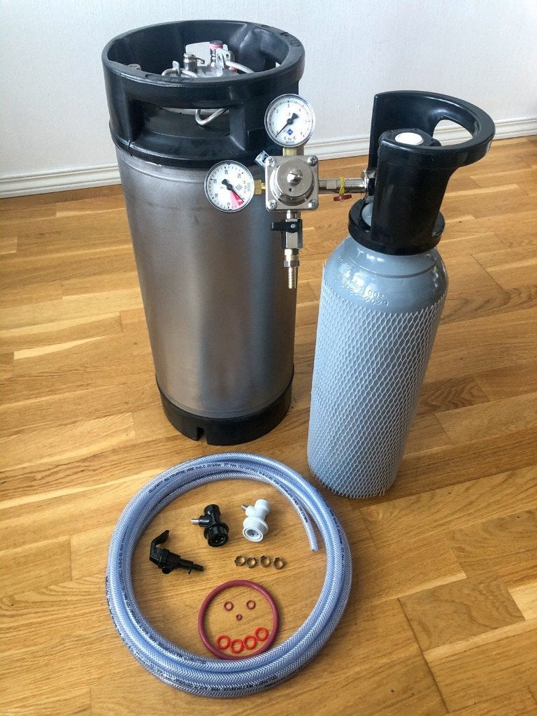 Complete drukvat-set met soda-keg 19L, Ophalen of Verzenden, Nieuw