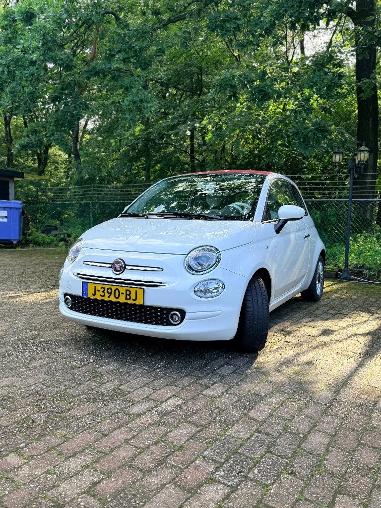 Fiat 500C 2019 Wit, Auto's, Fiat, 1242 cc, 4 stoelen, Wit, Overige kleuren