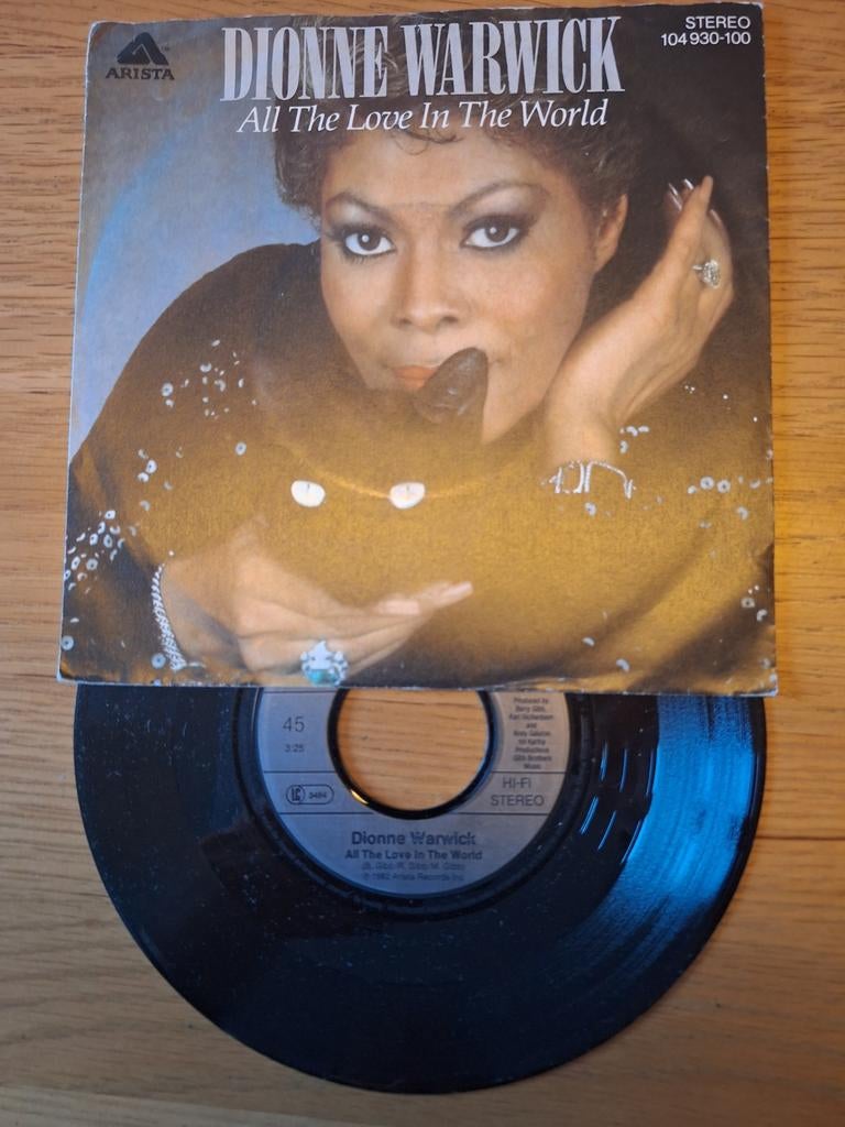 Dionne Warwick - All The Love In The World - Vinyl Single, Gebruikt, 7 inch, Ophalen of Verzenden, Pop