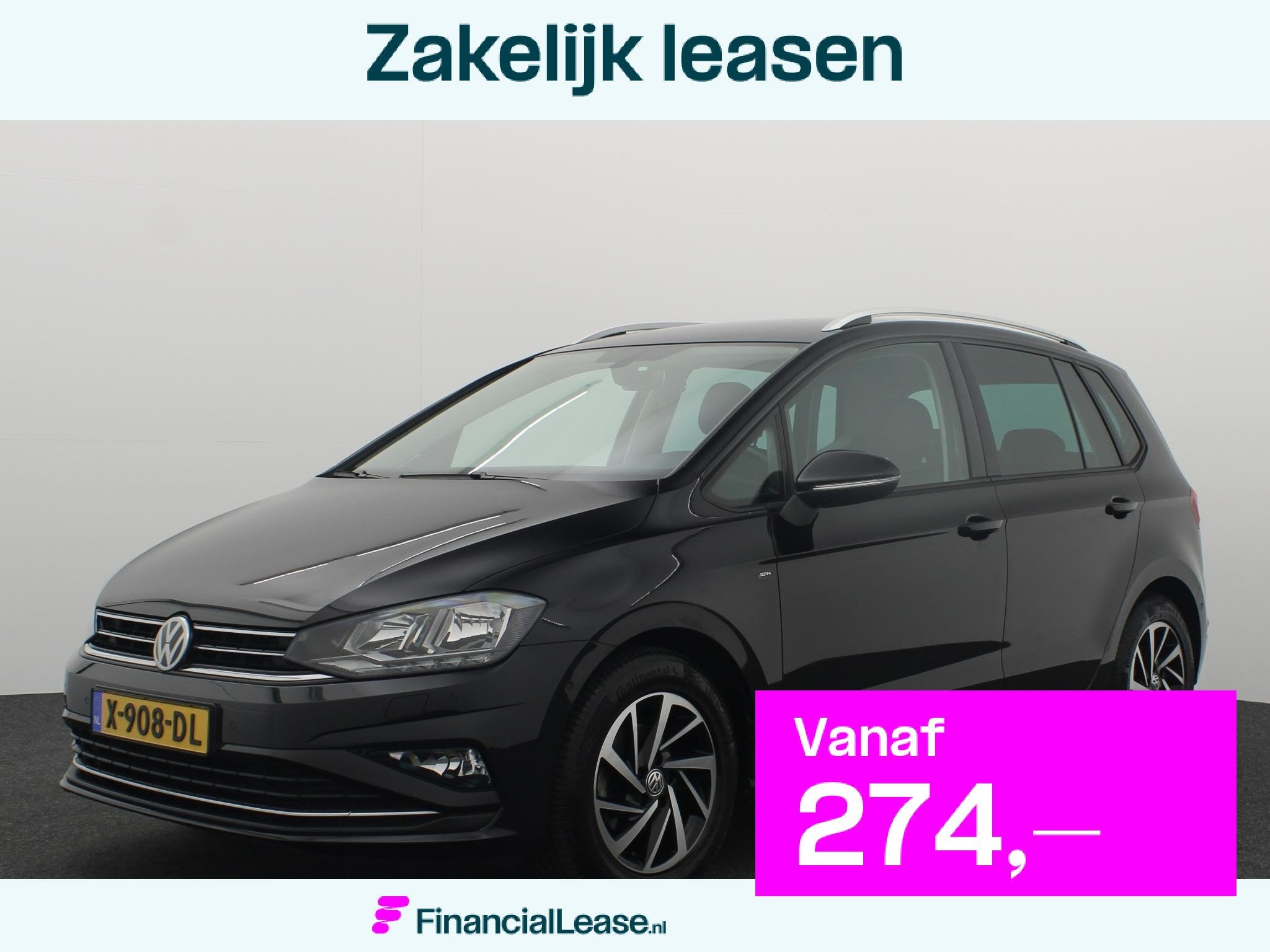 Volkswagen Golf Sportsvan 1.0 TSI Join AUTOMAAT / NAVI / CAR, Stof, Gebruikt, 116 pk, Zwart