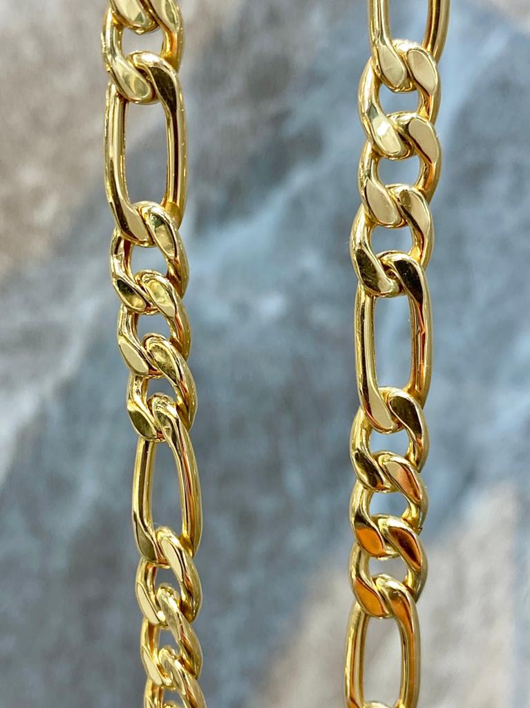 14k Gouden Figaro Ketting, Verstelbaar, Nieuw, Ophalen of Verzenden, Goud