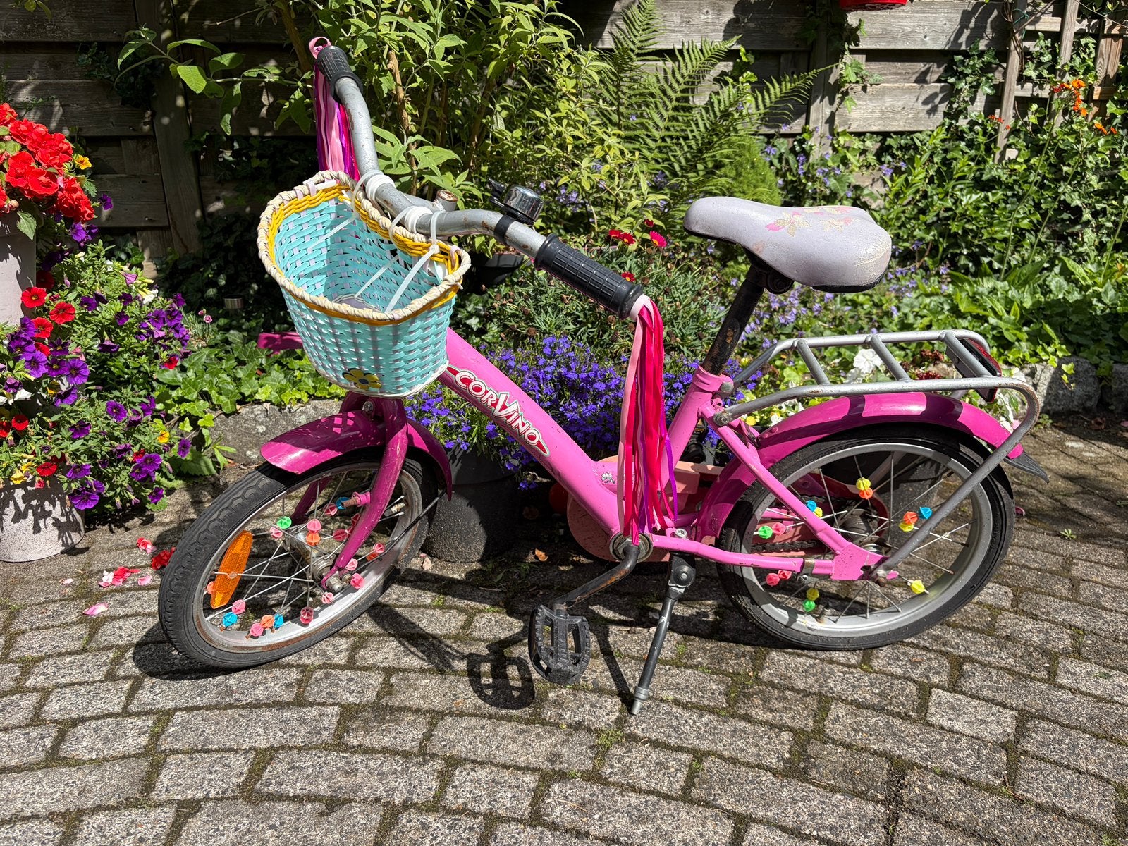 Meisjesfiets 16 inch, Ophalen, Terugtraprem, Gebruikt, Corvino