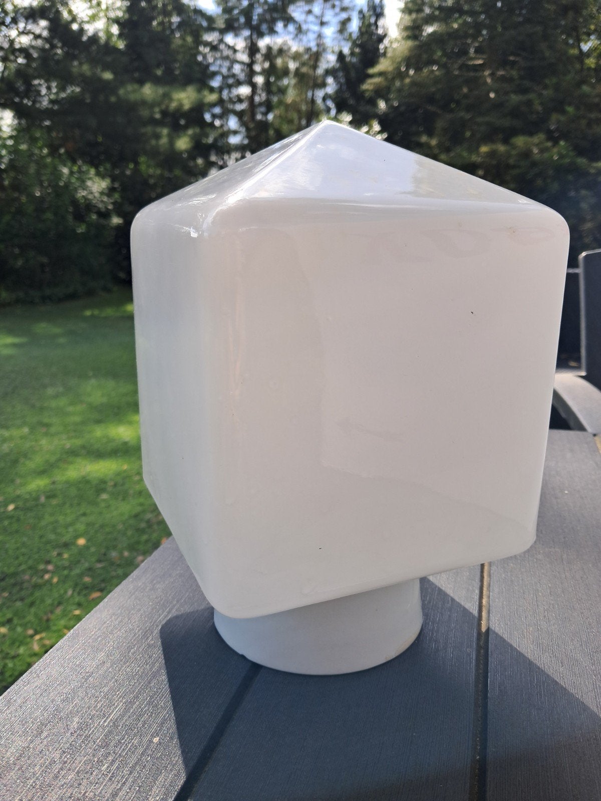 Originele art deco plafonnier uit jaren '20 in melkglas.gaaf, Antiek en Kunst, Ophalen of Verzenden