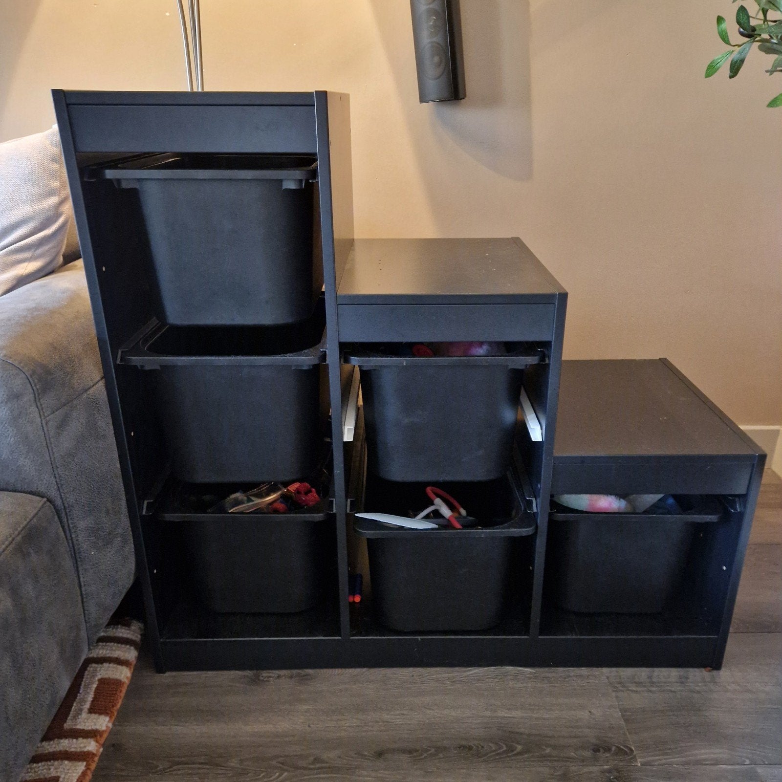 Trofast IKEA kast met bakken, handig voor speelgoed of opsla, Ophalen, Gebruikt, Zwart, Opbergmeubel