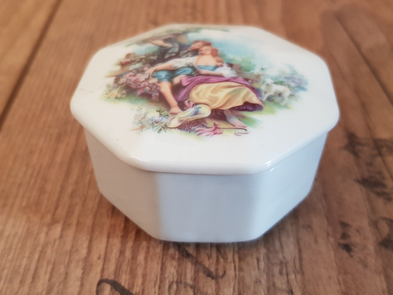 oud pillen doosje porselein, Ophalen of Verzenden