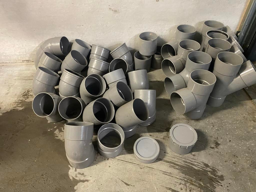 Diverse nieuwe PVC Dyka hulpstukken 125 mm, Pvc, Overige typen, Nieuw, Ophalen of Verzenden