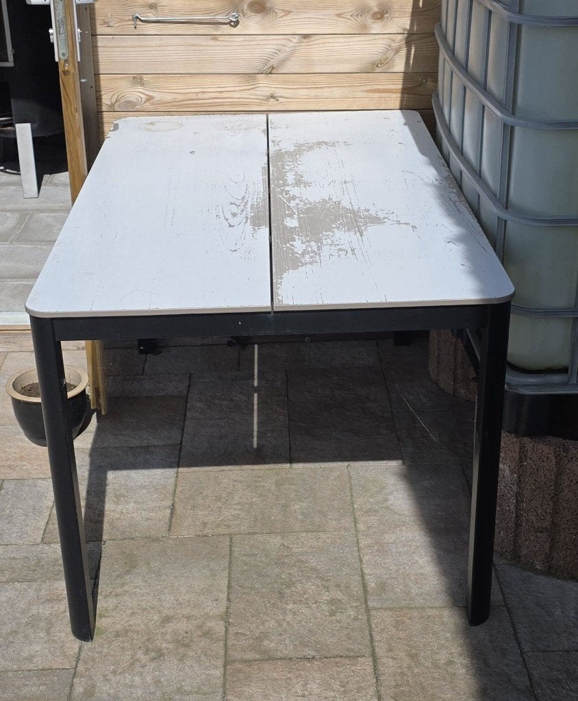 2 tuintafels, Ophalen, Gebruikt, Rechthoekig, Aluminium