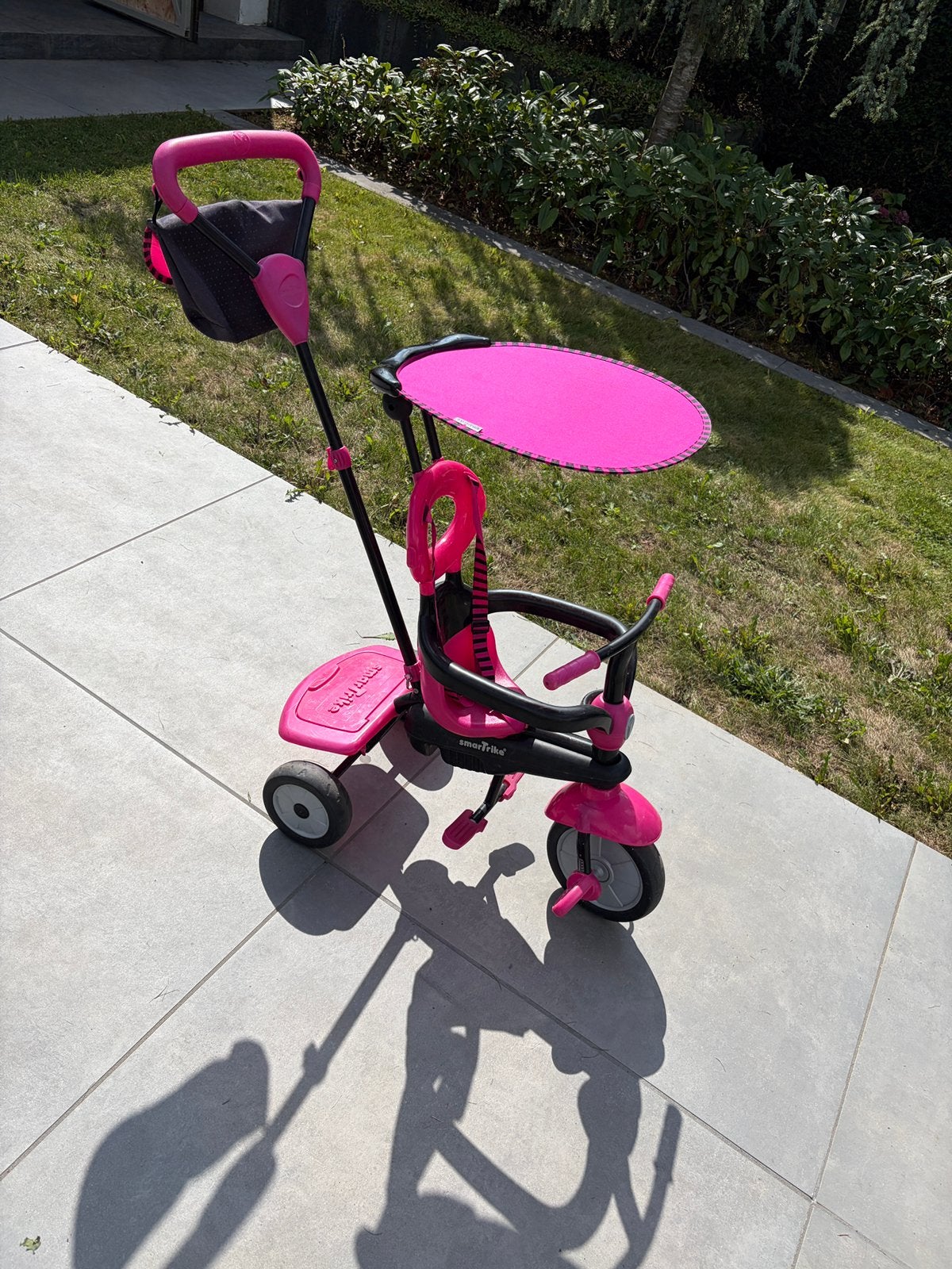 Smart Trike driewieler roze met duwstang, Ophalen, Gebruikt, Duwstang