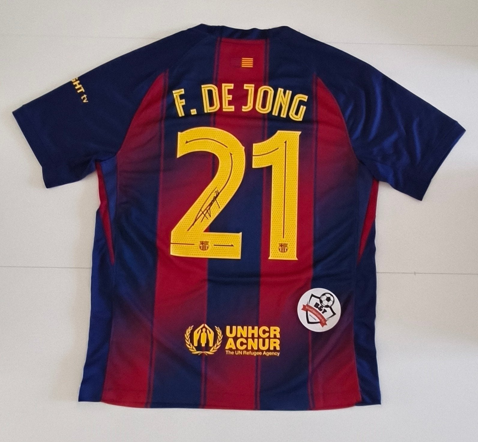 Gesigneerd FC Barcelona F. De Jong shirt, Verzamelen, Shirt, Verzenden, ., Zo goed als nieuw