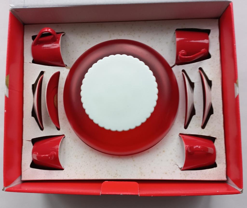 Tempo Team koffie/thee servies incl koektrommel., Ophalen of Verzenden, Nieuw, Reclamebord