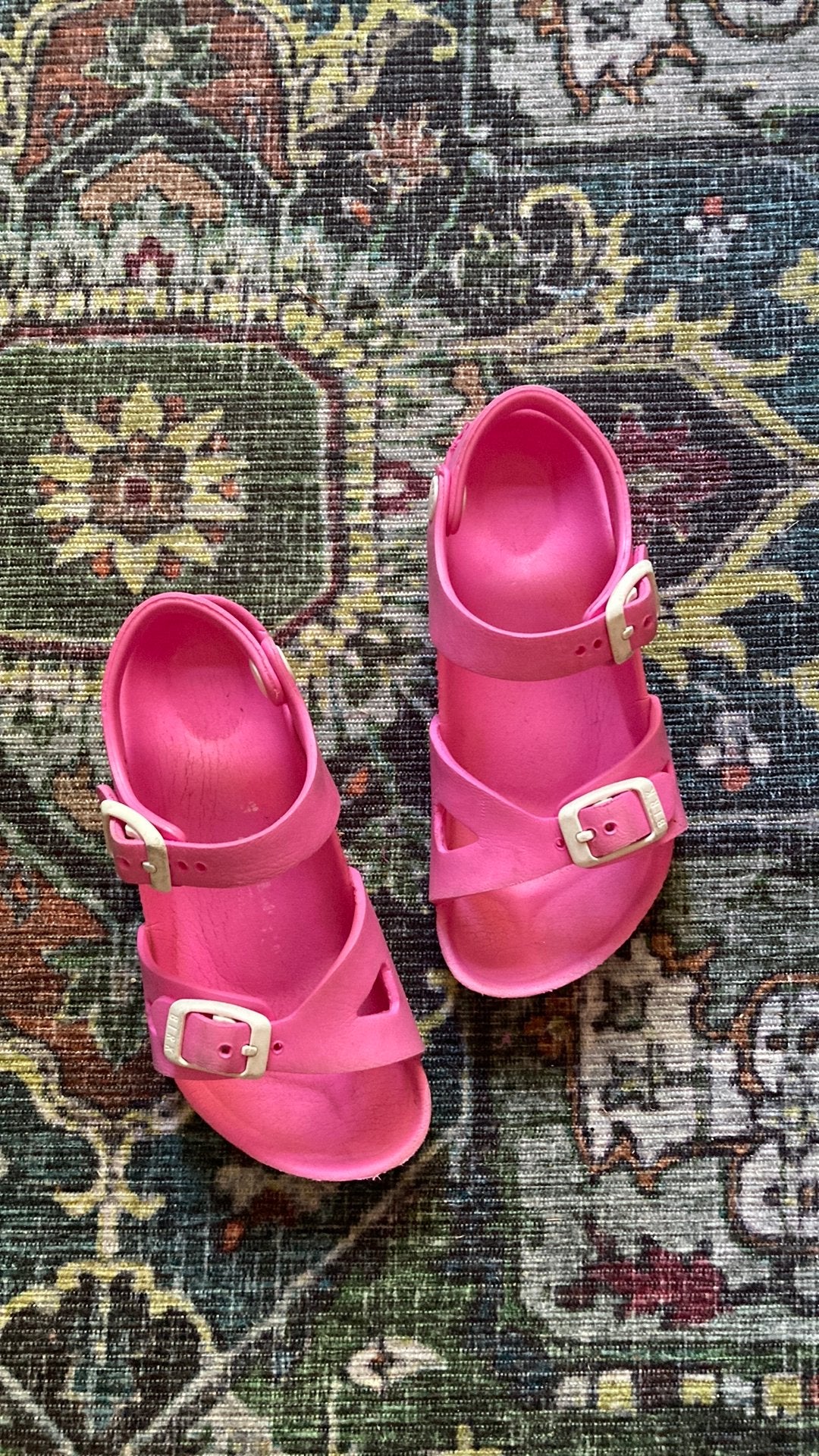 Birkenstock rio roze, Gebruikt, Meisje, Overige typen, Ophalen of Verzenden