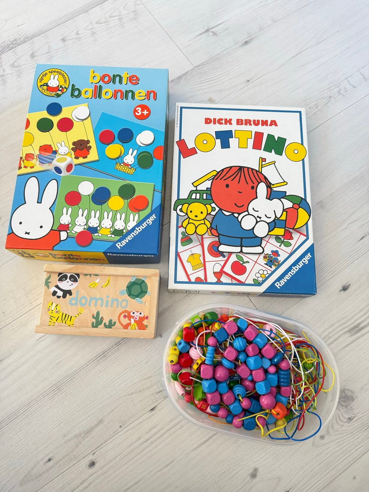Bonte Ballonnen, Lottino, Domino en Rijgkralen, Ophalen, Gebruikt, Knutselen