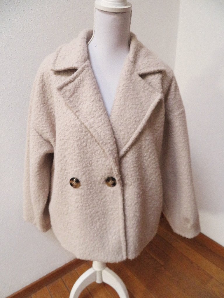 P70 Made in Italy bouclé jasje crème XL 46/48, Made in Italy, Beige, Maat 46/48 (XL) of groter, Ophalen of Verzenden
