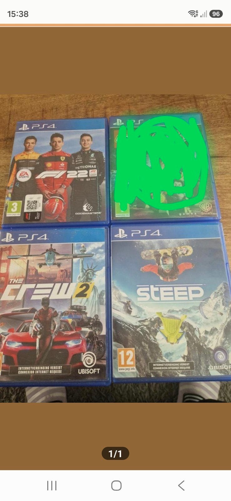 PS4 Games: F1 22, The Crew 2, Steep (3 games), Spelcomputers en Games, Games | Sony PlayStation 4, Online, Gebruikt, 1 speler