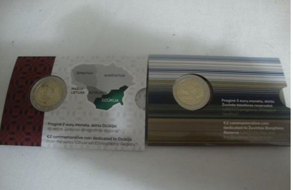 Litouwen Lithuania 2 euromunten, 5 munten set, Euro, Verzenden, Overige landen, Overige waardes, Losse munt