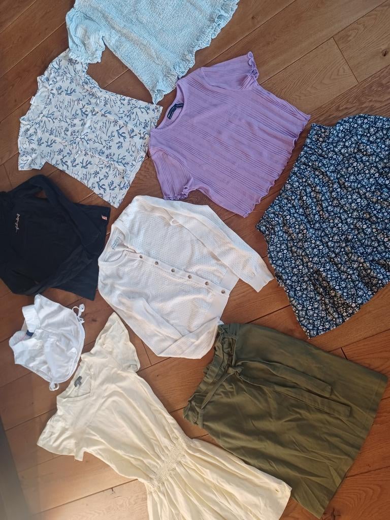 9 stuks meisjes kinderkleding mt 140/ 146/ 152, Ophalen of Verzenden, Zo goed als nieuw, Maat 146