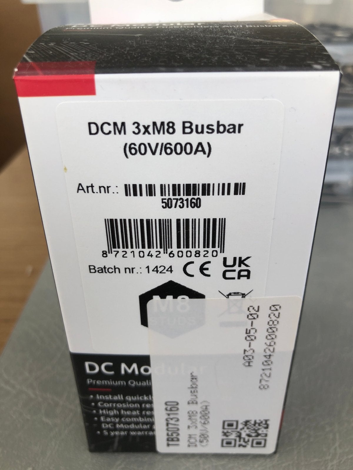 TBS Electronics DCM 3xM8 Busbar (60V/600A), Ophalen of Verzenden, Nieuw, Overige typen