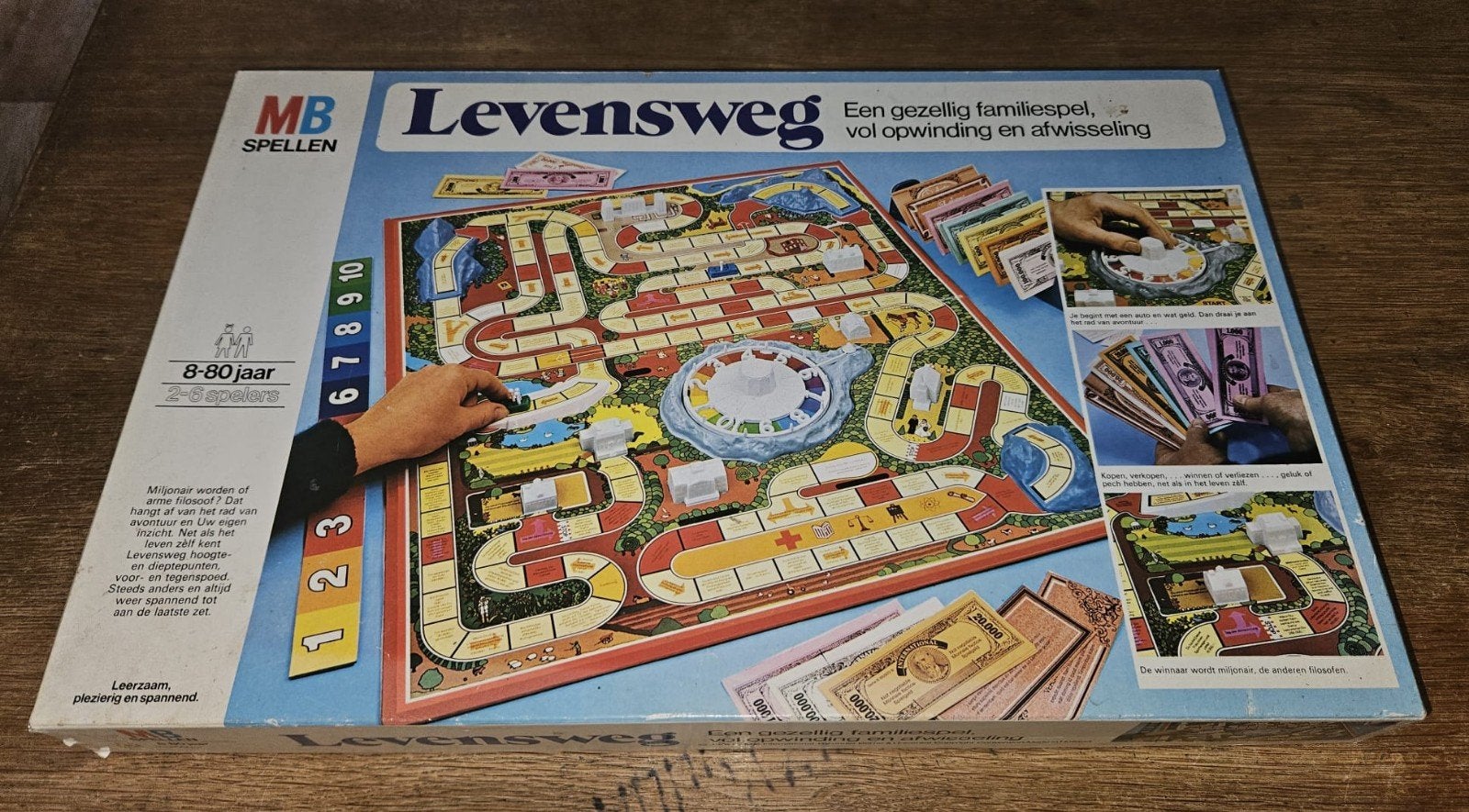 Levensweg bordspel - Klassiek familieplezier, Drie of vier spelers, Ophalen of Verzenden, Gebruikt, MB Spellen