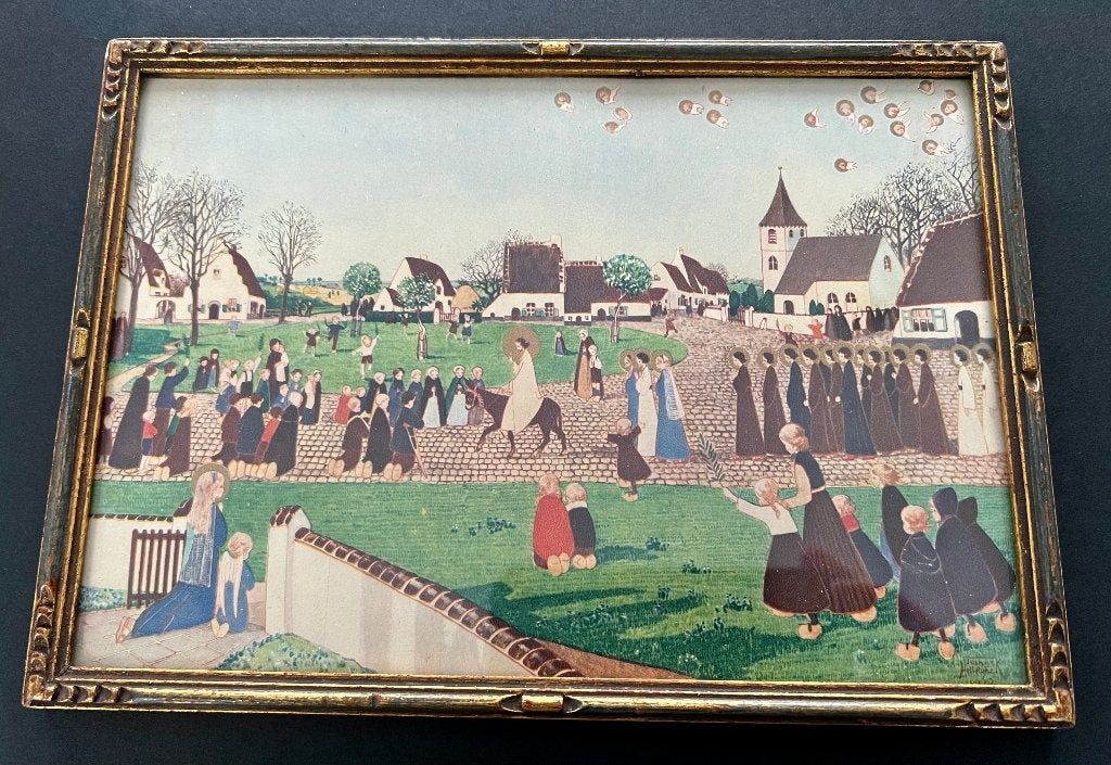Jeanne Hebbelinck : Schilderij uit de jaren 30, Overige stijlen, Gesigneerd, Overige technieken, Ophalen of Verzenden