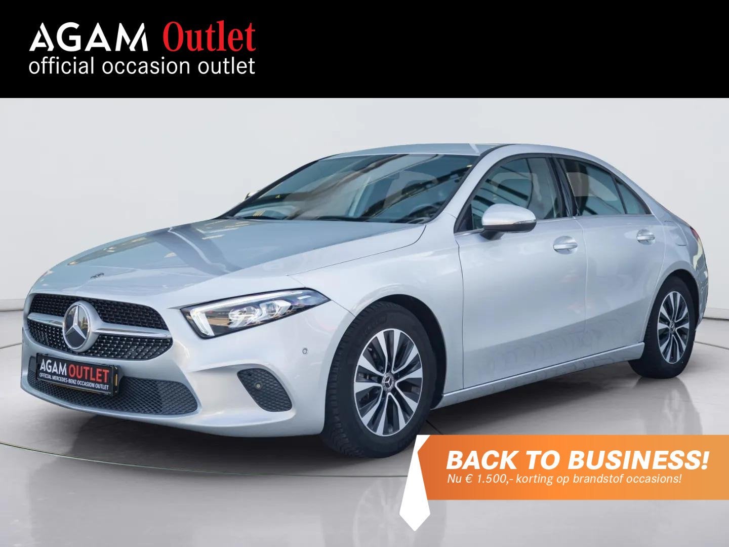 Mercedes-Benz A-Klasse Limousine 200 Business Solution, 12 maanden, Gebruikt, 4 cilinders, Leder en Stof