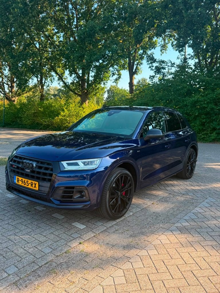 Audi Q5 SQ5 3.0 Tfsi V6 Quattro 354pk Pano B&O Carbon Leder, Automaat, 2995 cc, Blauw, Adaptive Cruise Control