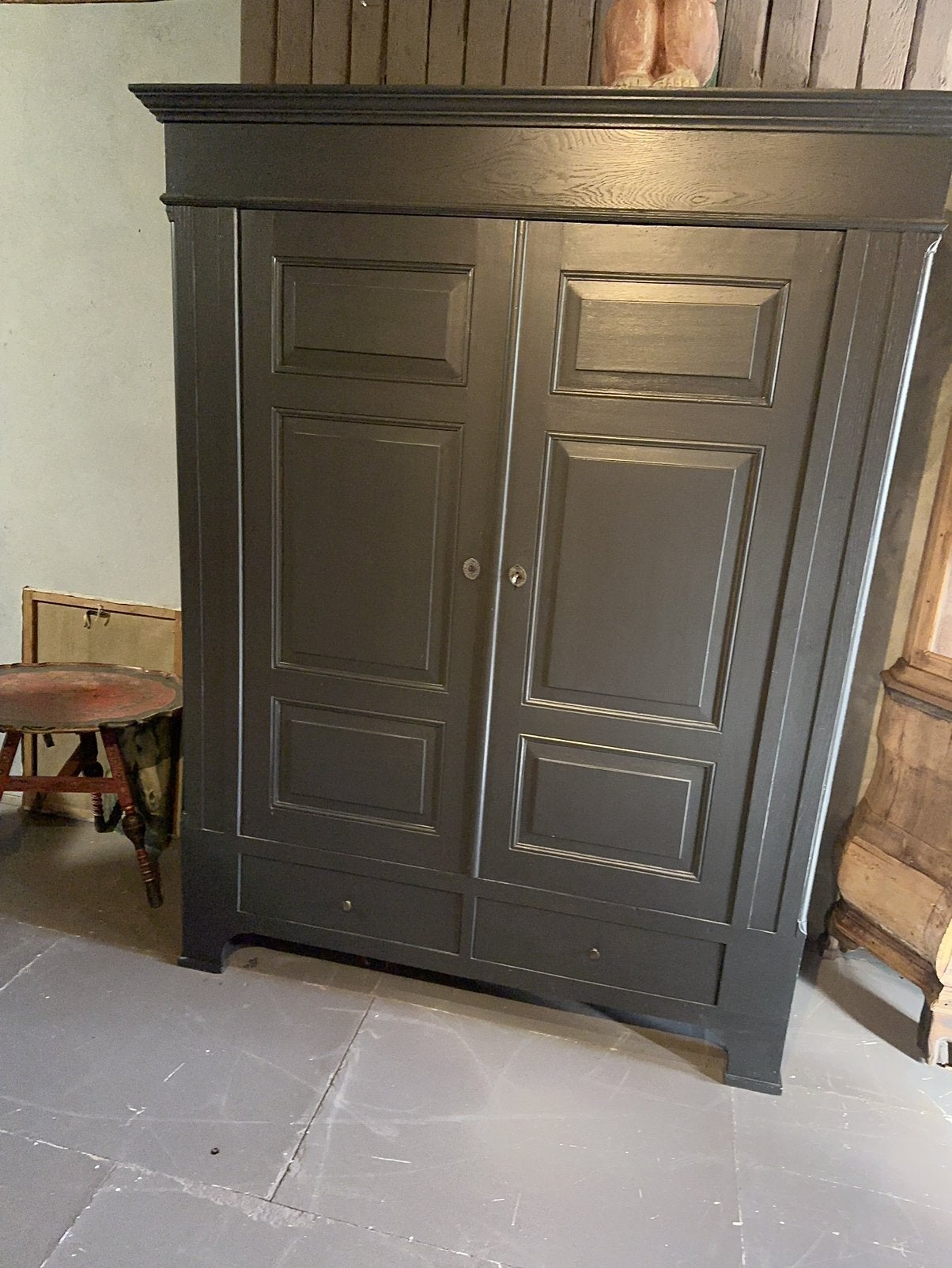 "HENDRICKX " Eiken Boeren Linnenkast., Ophalen