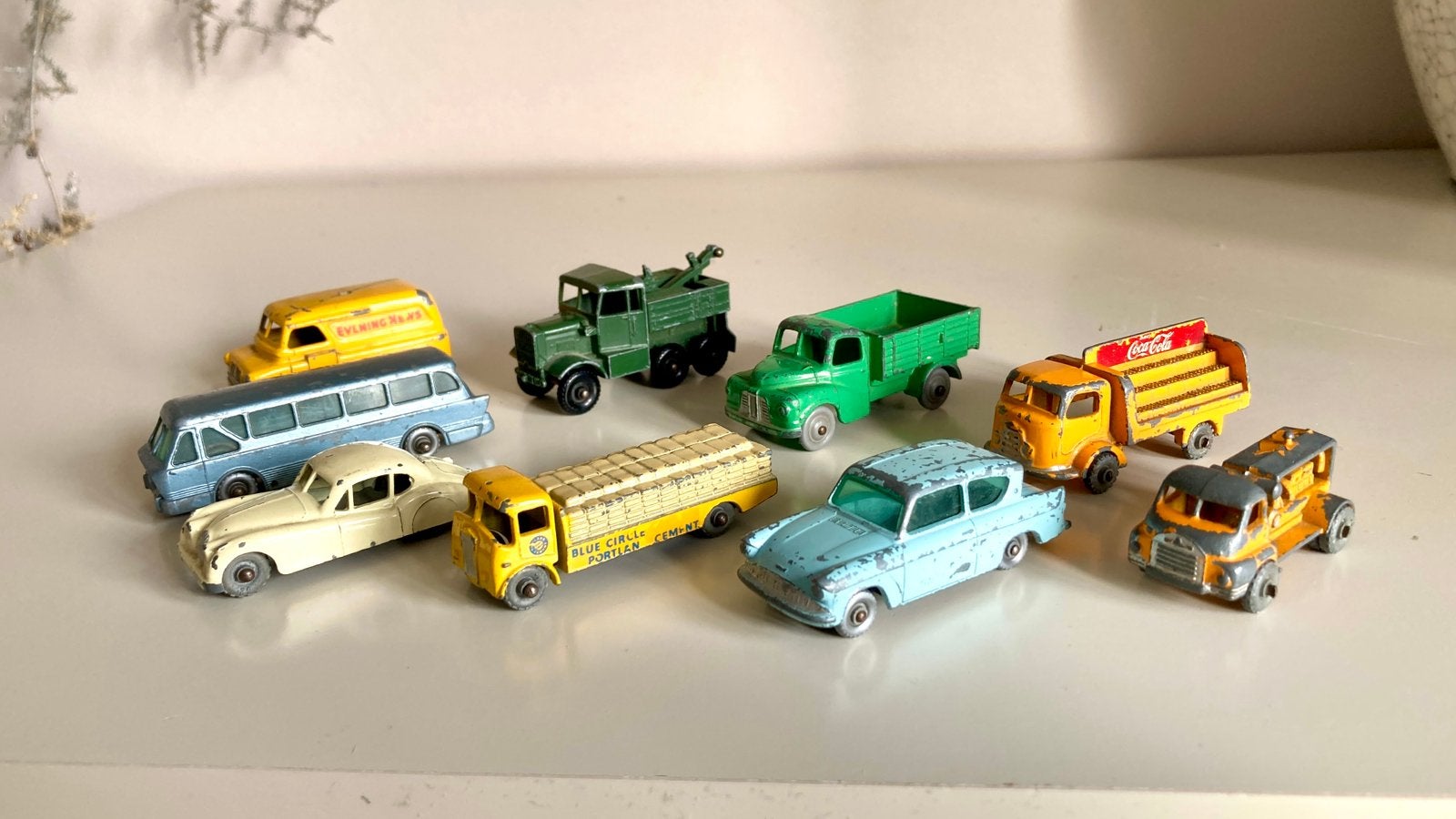 Vintage Matchbox Lesney speelgoedauto's - set van 9, Overige merken, Gebruikt, 1:50 of kleiner, Auto