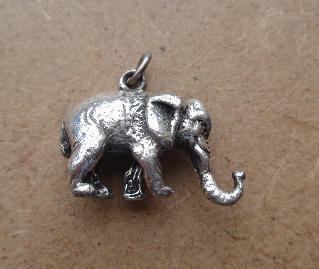 zilveren massief hanger/bedel olifant [599], Overige merken, Verzenden, Zo goed als nieuw, 1 bedel