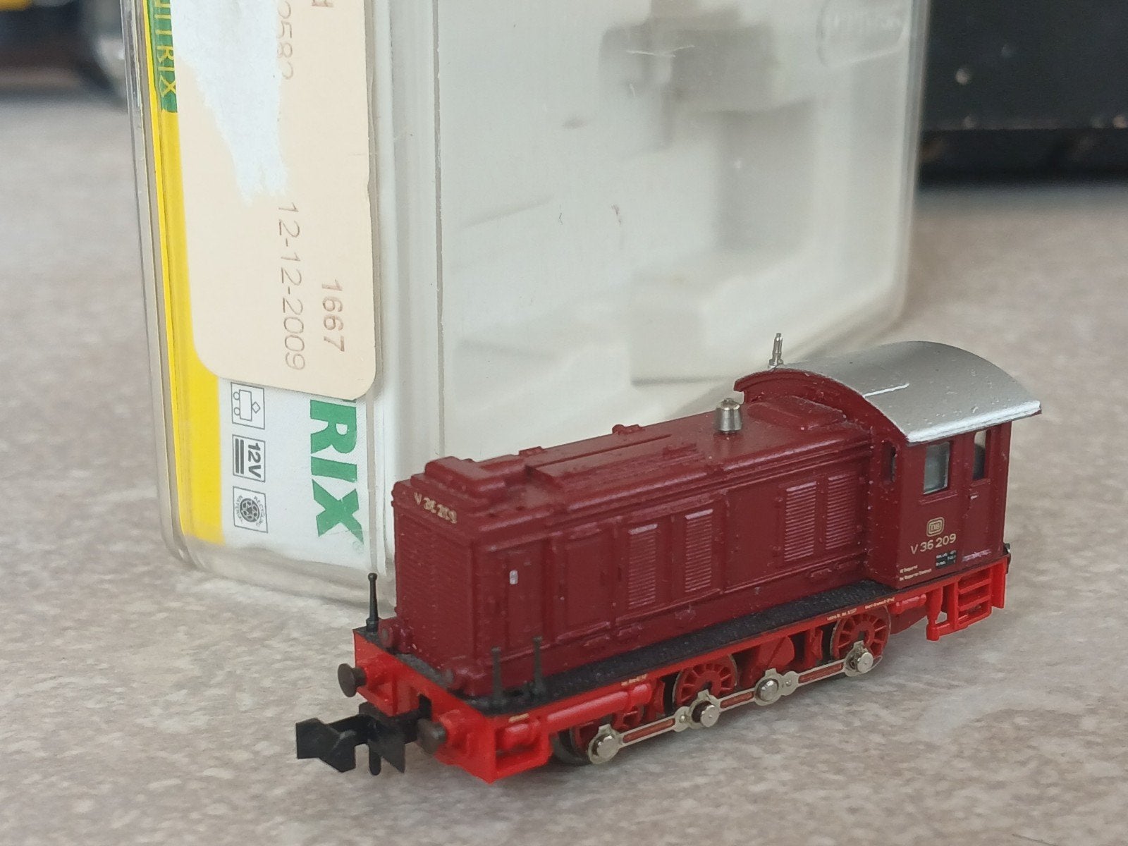 Minitrix 12632 dieselloc v36. In mooie rode kleur. Dcc digi, Trix, Ophalen of Verzenden, Analoog, Gelijkstroom