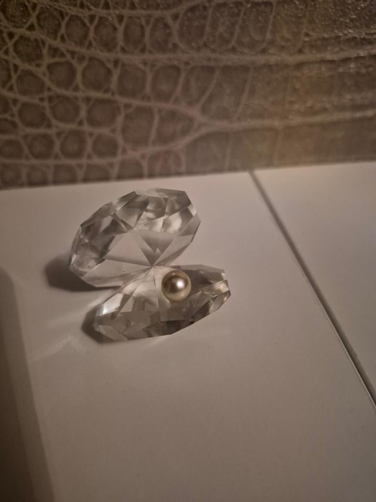 kristal oester met parel, Ophalen of Verzenden, Wit, Glas, Klassiek