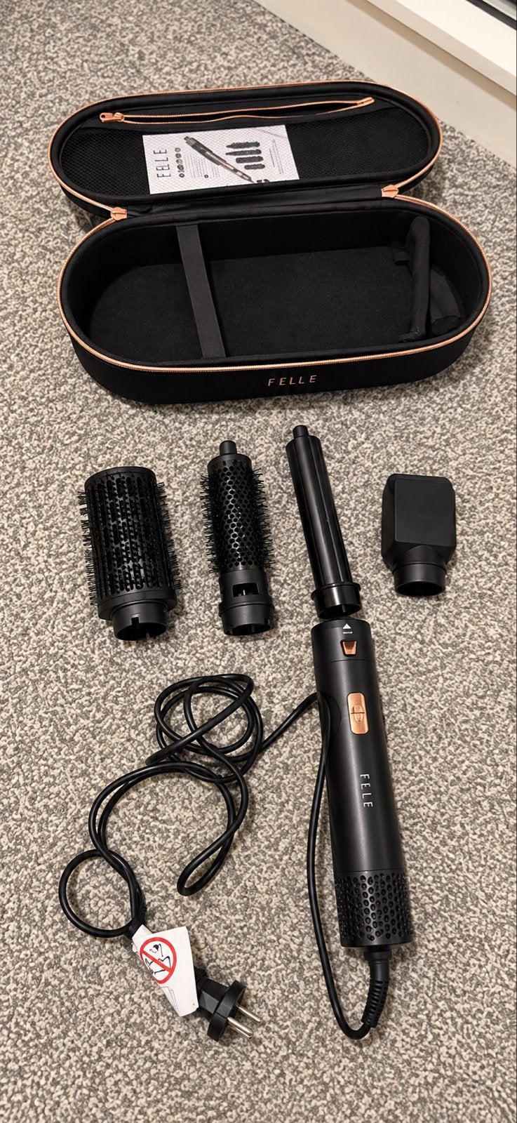 FELLE 5-in-1 Haarstyler Set - Nieuwstaat, Ophalen of Verzenden, Nieuw, Föhn of Haardroger