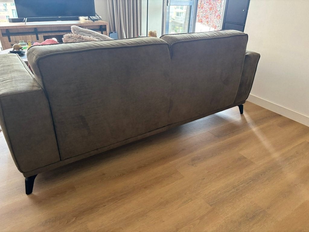 Zitbank 2 1/2 zits mosgroen, Huis en Inrichting, Banken | Bankstellen, Ophalen, Gebruikt, Tweepersoons, 75 tot 100 cm