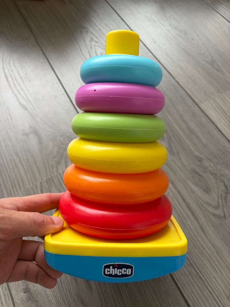 Chicco stapeltoren met ringen, Ophalen of Verzenden, Gebruikt, Overige typen