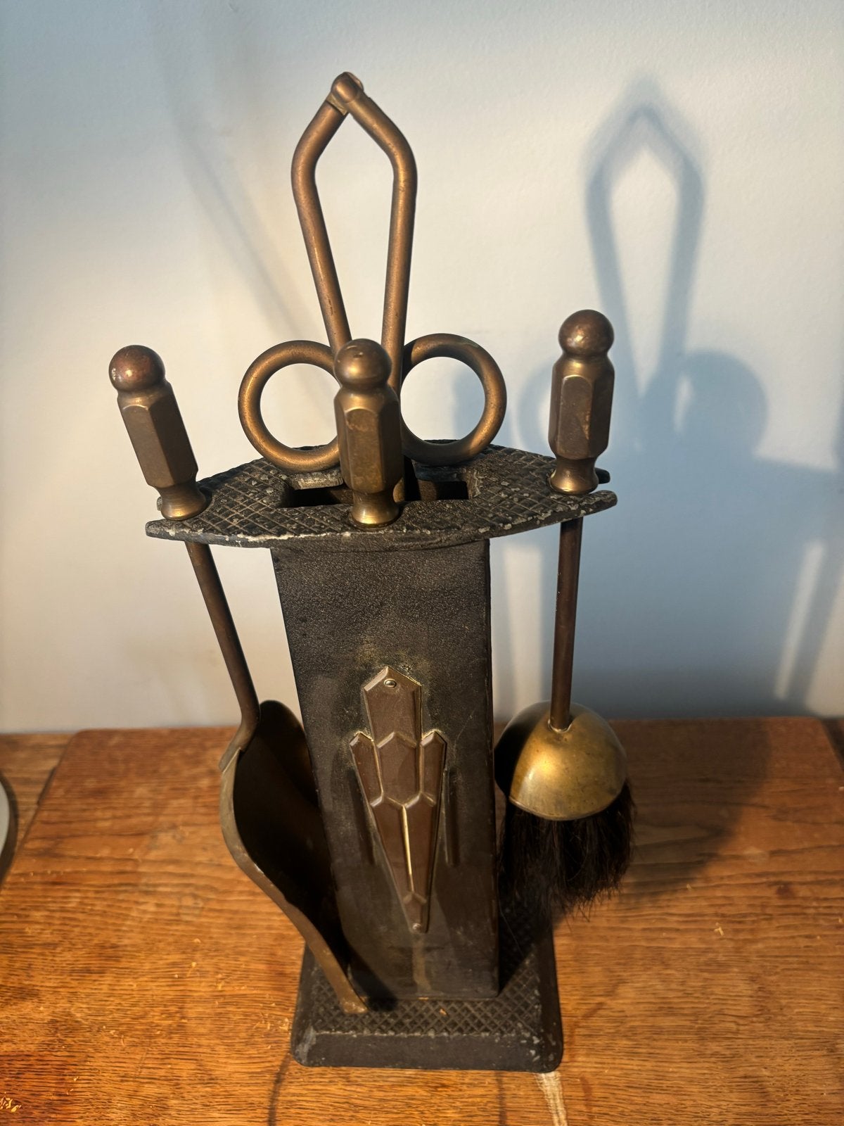 Vintage Art Deco Haardstel - 5 Delig, Ophalen of Verzenden, Gebruikt, Overige soorten