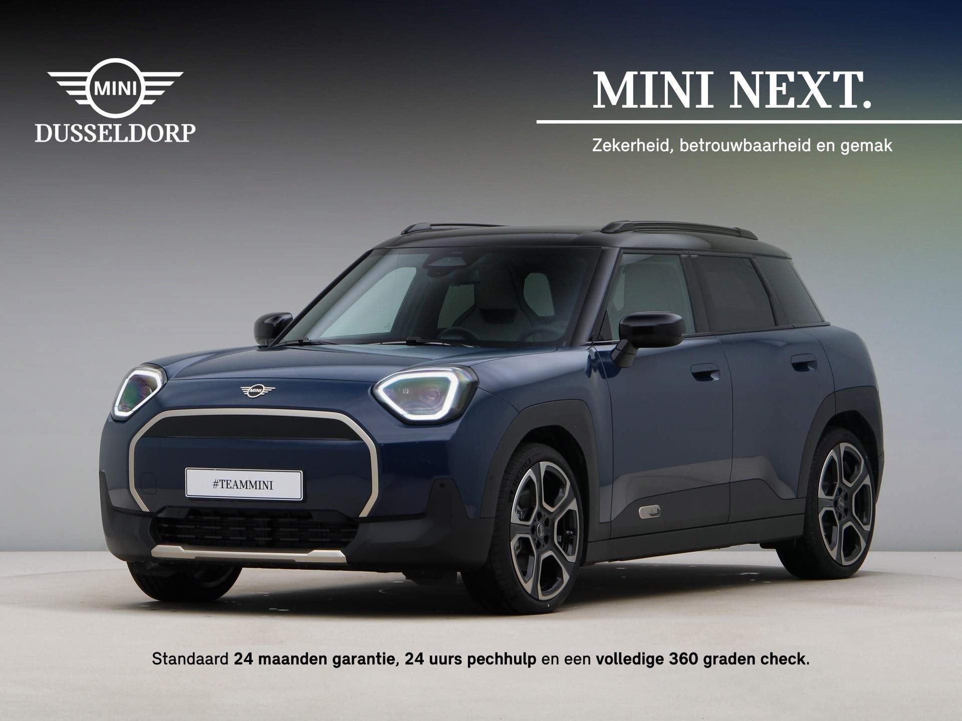 MINI Aceman E Favoured Pakket M Accu conditie 99% (bj 2025), Auto's, Gebruikt, Met garantie (alle), Blauw, Aceman