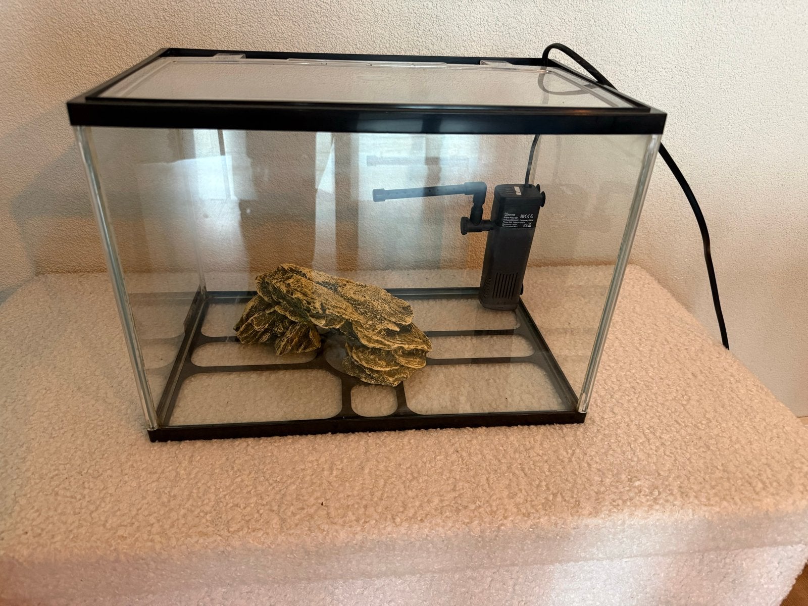 Starters Aquarium met toebehoren, Dieren en Toebehoren, Ophalen of Verzenden, Inclusief toebehoren, Zo goed als nieuw, Leeg aquarium