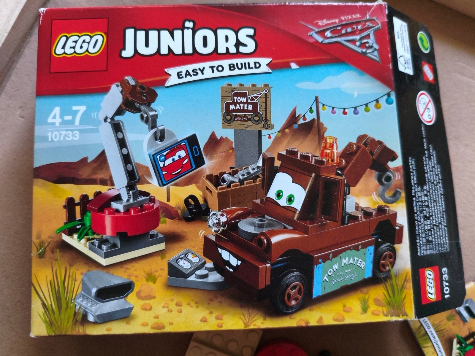 Lego Juniors Cars 3 Takelwagen Mater (10733), Inclusief instructies, Overige thema's, Lego, Ophalen of Verzenden