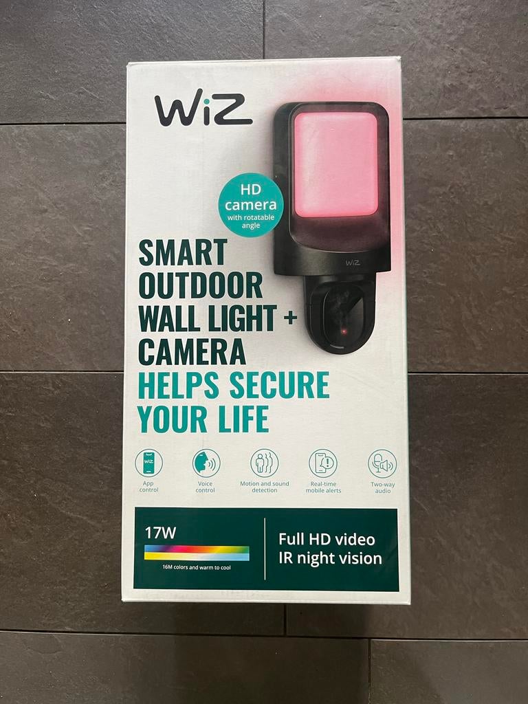 WiZ Smart Outdoor Wandlamp + Camera - Nieuw & Ongebruikt, Beweging, Overige typen, Nieuw, Ophalen of Verzenden