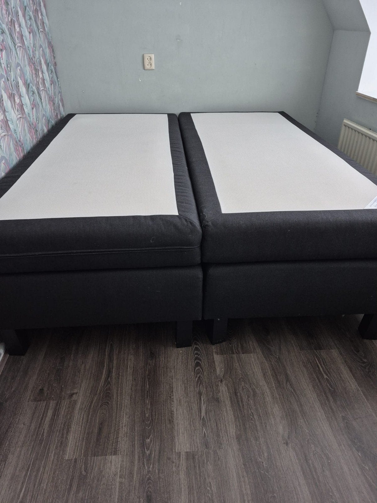bezorging is mogelijk 180x200 complete boxspring bed, Tweepersoons, Ophalen of Verzenden, Zo goed als nieuw, 180 cm