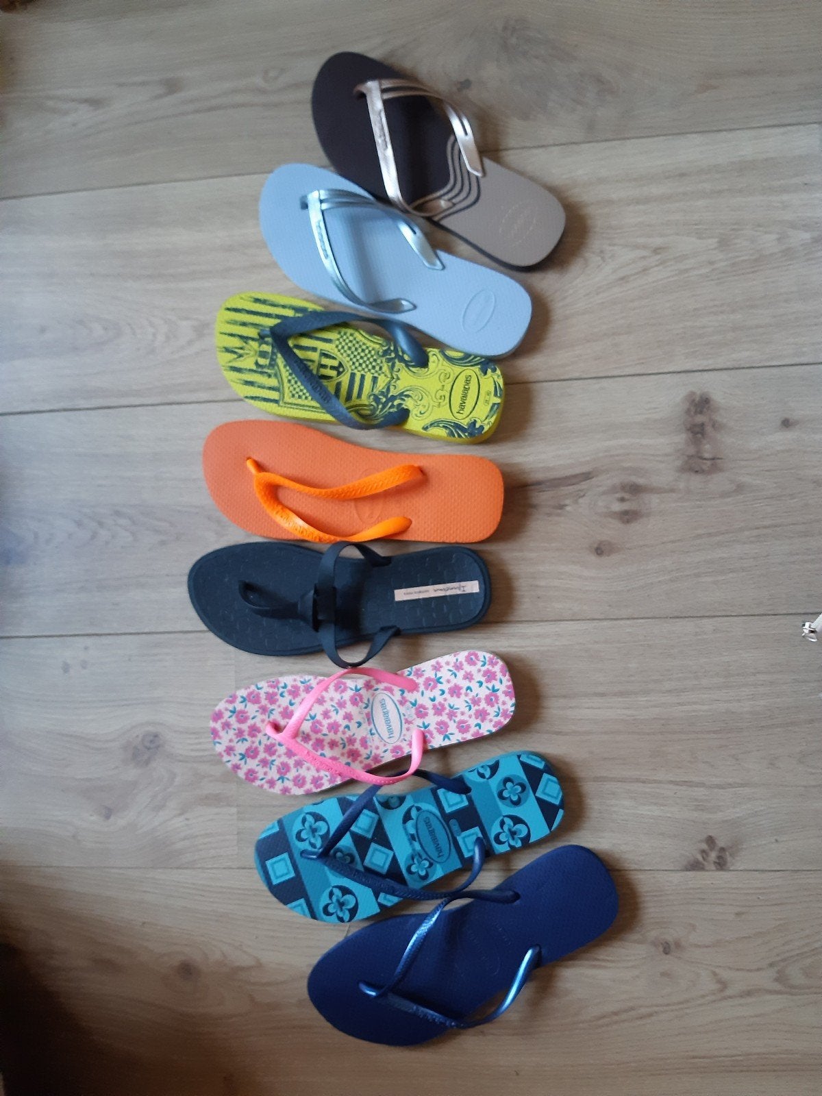 Havaianas slippers BR39-40 roze zwart zilver blauw, Slippers, Blauw, Nieuw, Ophalen of Verzenden