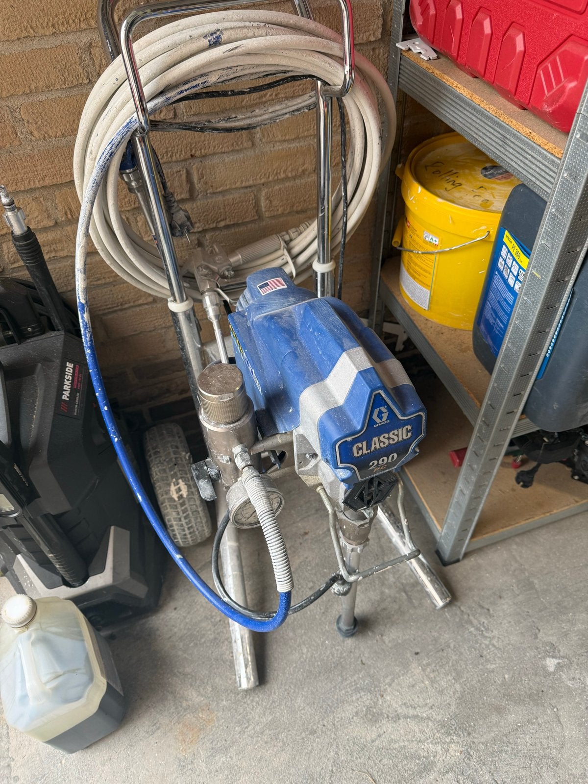 Graco Classic 290 PC Verfspuit - Compleet en Werkend, Ophalen, Gebruikt, Verfspuit of Verfpomp