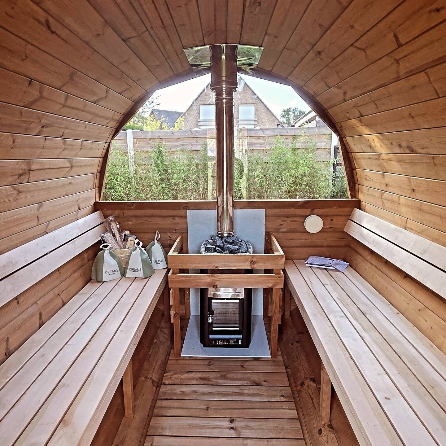 3M Barrel Sauna Gratis Levering en Plaatsing - 10% KORTING, Sport en Fitness, Sauna, Ophalen of Verzenden, Nieuw, Complete sauna